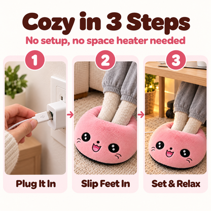 Cozy in 3 steps: plug it in, slip feet in, set and relax